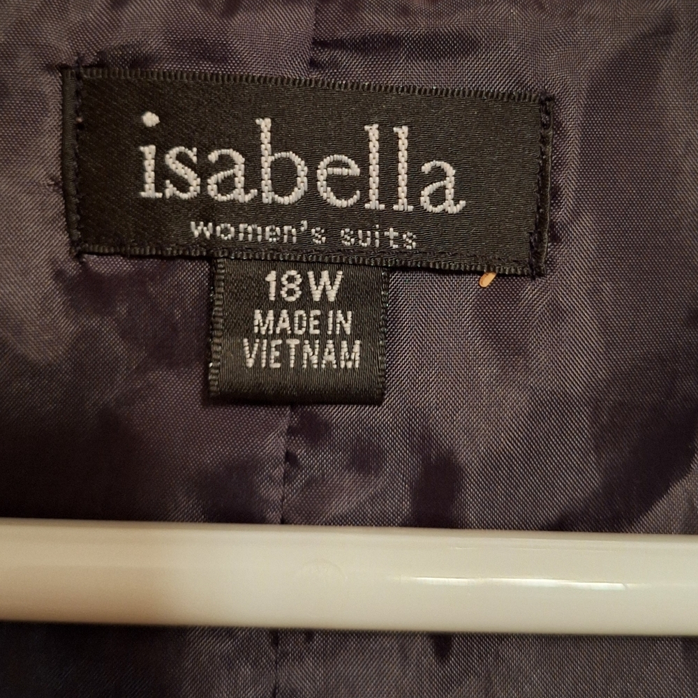 Isabella Gray Pinstriped Ladies Dressy Vest Plus Size 18W TWEE Modern Preppy - Picture 3 of 4